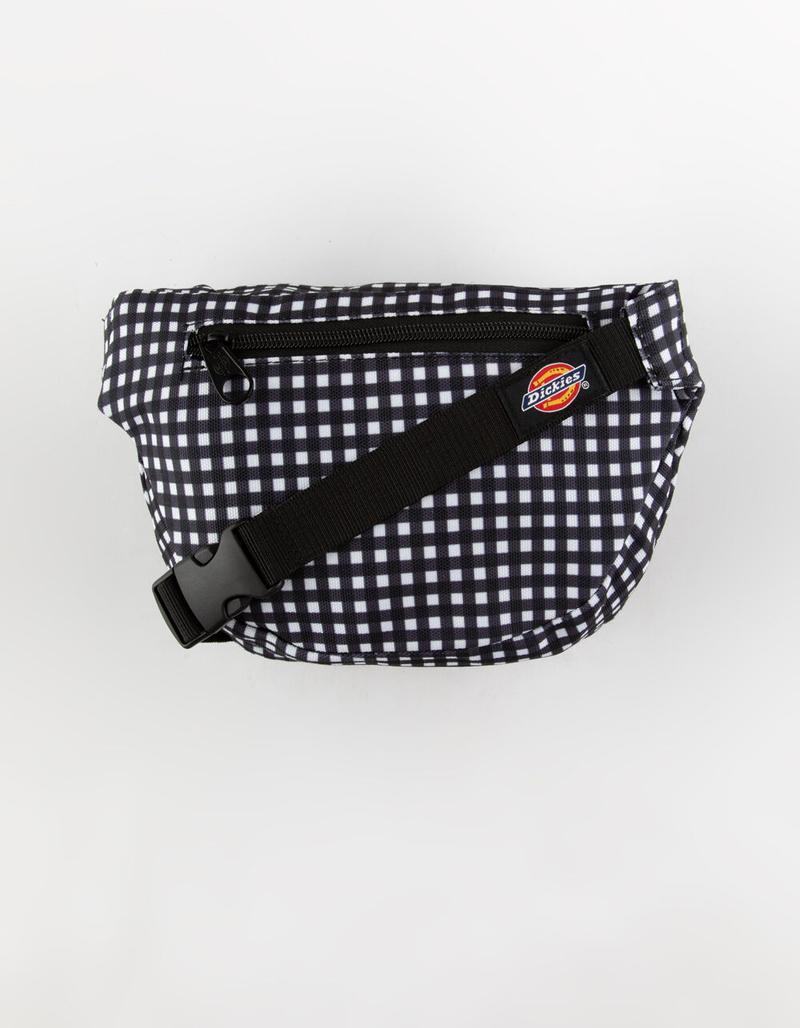 DICKIES Canvas Gingham Black & White Fanny Pack image number 2
