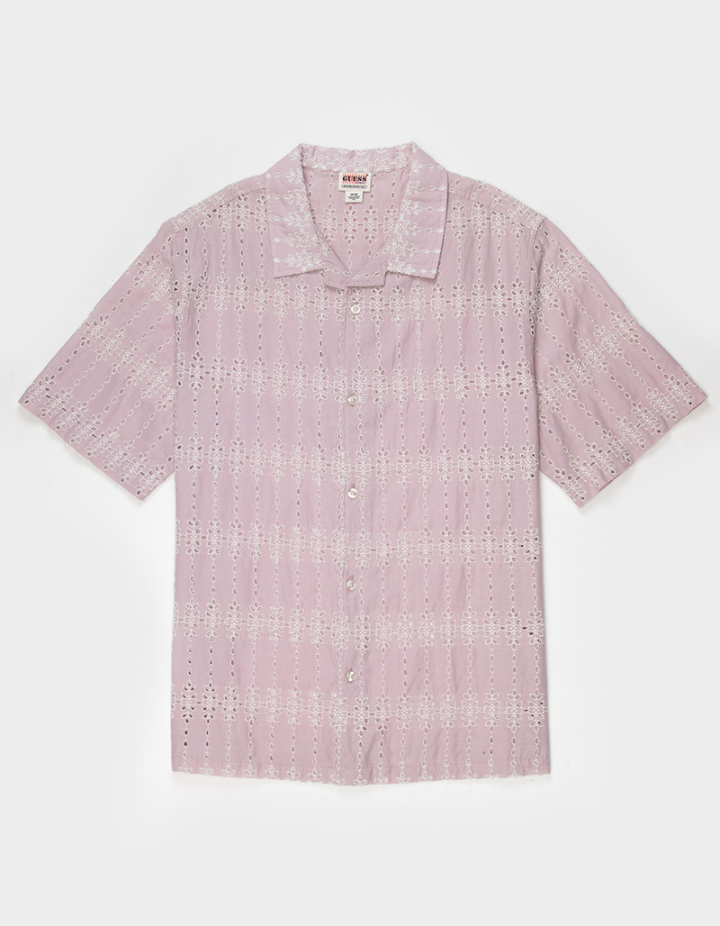 GUESS ORIGINALS Mens Embroidered Camp Shirt image number 0