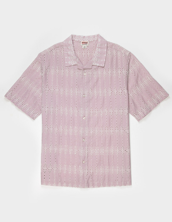 GUESS ORIGINALS Mens Embroidered Camp Shirt Primary Image