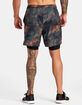RVCA Yogger Train 2-in-1 Mens 17" Elastic Workout Shorts image number 2