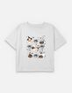 WINNIE THE POOH Spooky Bows Grid Girls Crop Tee image number 1