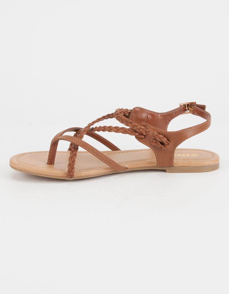criss cross braided sandals