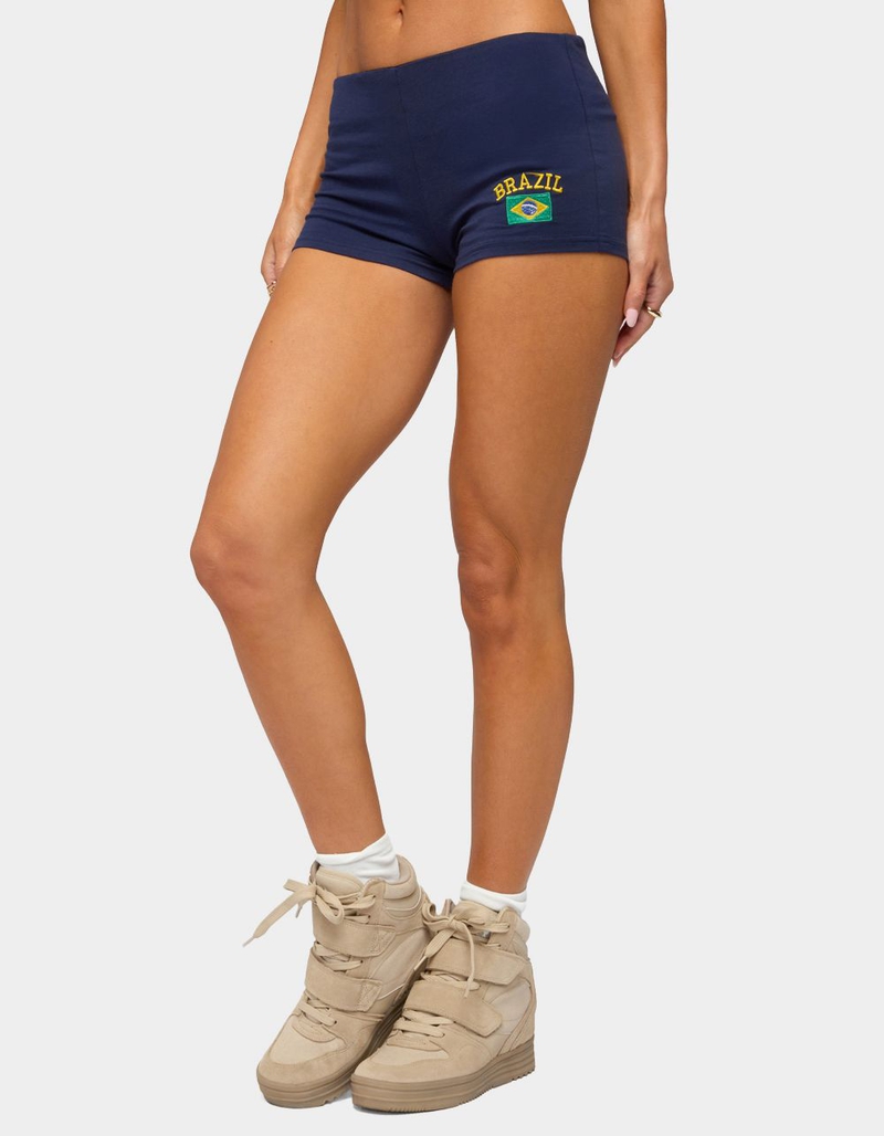 EDIKTED Brazilian Babe Low Rise Micro Shorts image number 1