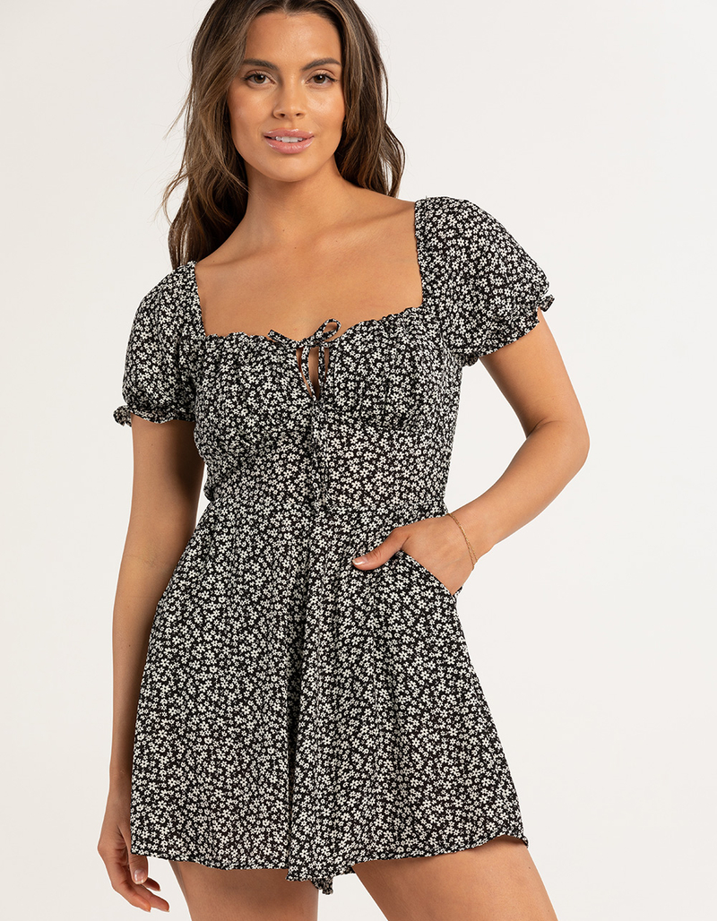 RSQ Womens Puff Sleeve Romper image number 1