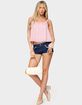 EDIKTED Ruffle Mesh Babydoll Tank Top image number 5