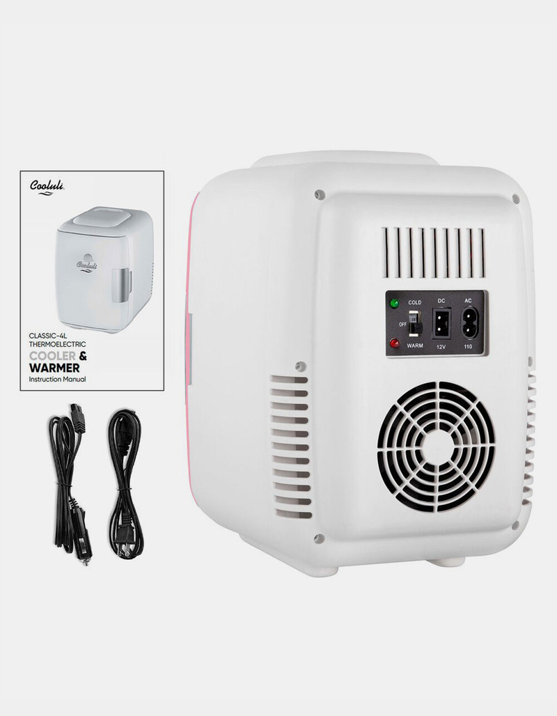 COOLULI Classic 4 Liter Small Pink Mini Fridge image number 3