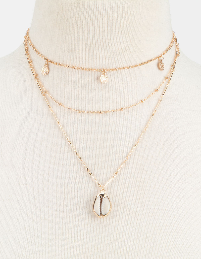 FULL TILT Puka & Coin Layered Necklace image number 1