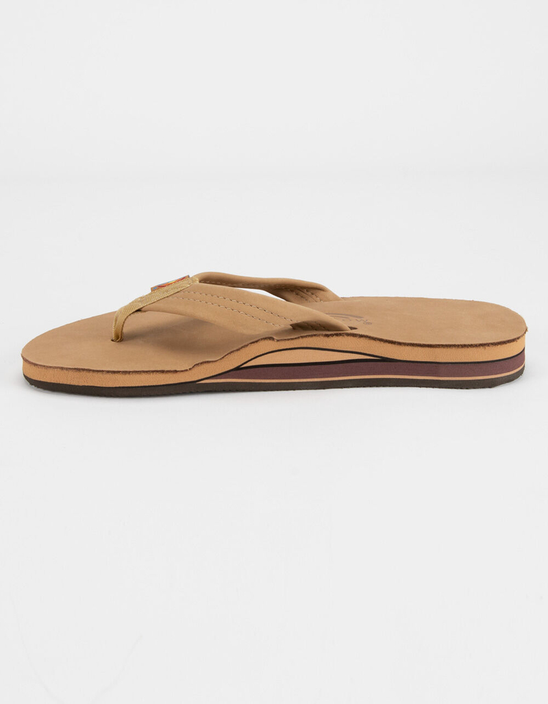 RAINBOW Double Layer Classic Leather Mens Flip Flops image number 3