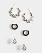 FULL TILT 3 Pack Flame Hoops Earring Set image number 1