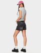 EDIKTED Scottie Low Rise Denim Shorts image number 4