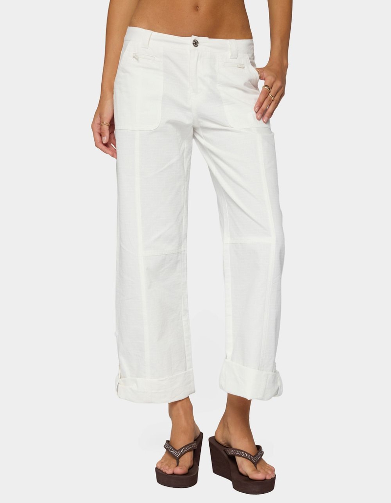 EDIKTED Odettia Sheer Cotton Pants image number 0