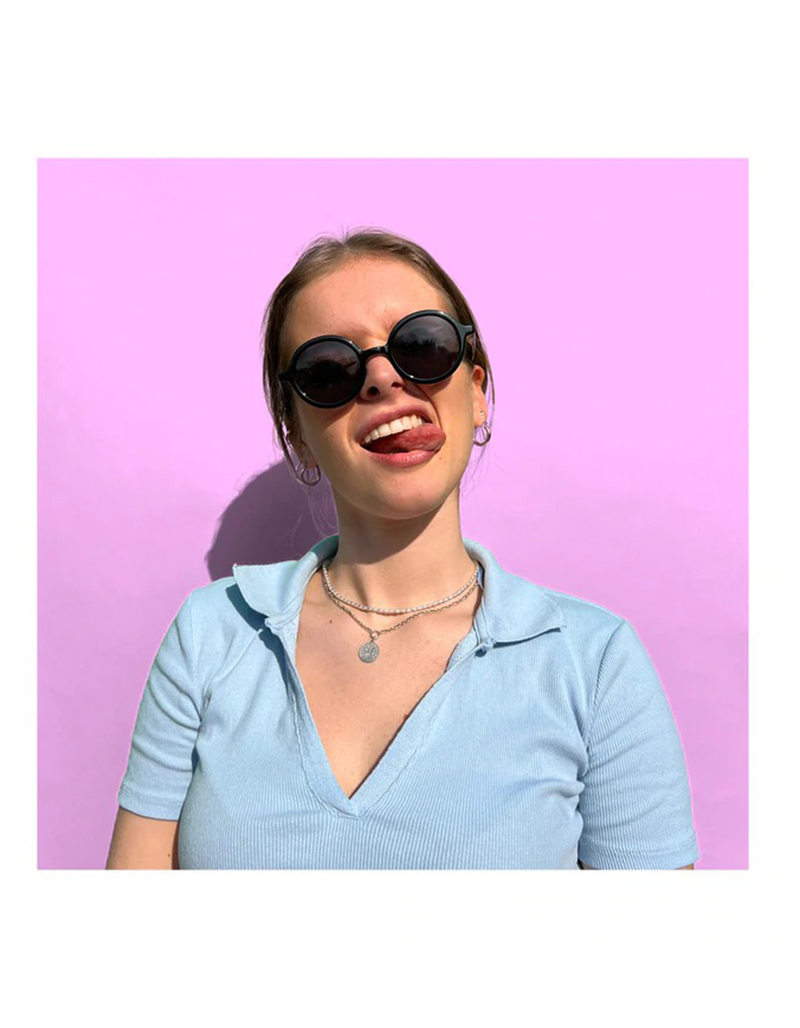 LONDON MOLE Artist Gloss Black Sunglasses image number 3