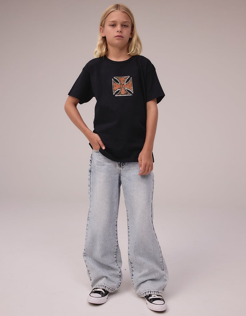 RSQ Boys Extra Baggy Embroidered Jeans image number 8
