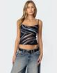EDIKTED Nitney Printed Nylon Tank Top image number 1