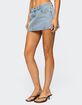 EDIKTED Lace Hearts Denim Mini Skirt image number 4