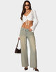 EDIKTED Tie Front Crochet Crop Top image number 2