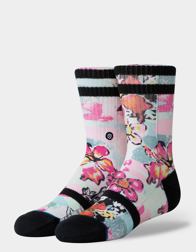 STANCE Spot Floral Kids Crew Socks image number 0
