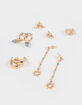FULL TILT 6 Pack Crystal/Sun Hoop Earrings image number 1
