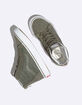 VANS Checkerboard Sk8-Hi Zip Dusty Olive Kids Shoes image number 3