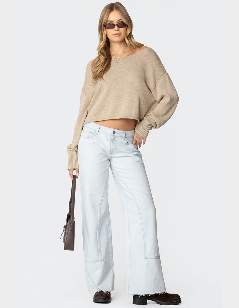 EDIKTED Aviv Wide Neck Oversized Sweater image number 4