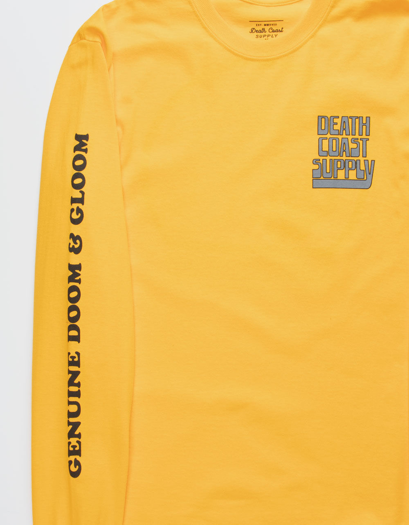 DEATH COAST SUPPLY Retro Gold Mens T-Shirt image number 2