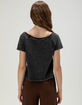 THE WILD COLLECTIVE Las Vegas Raiders Womens Off The Shoulder Tee image number 4