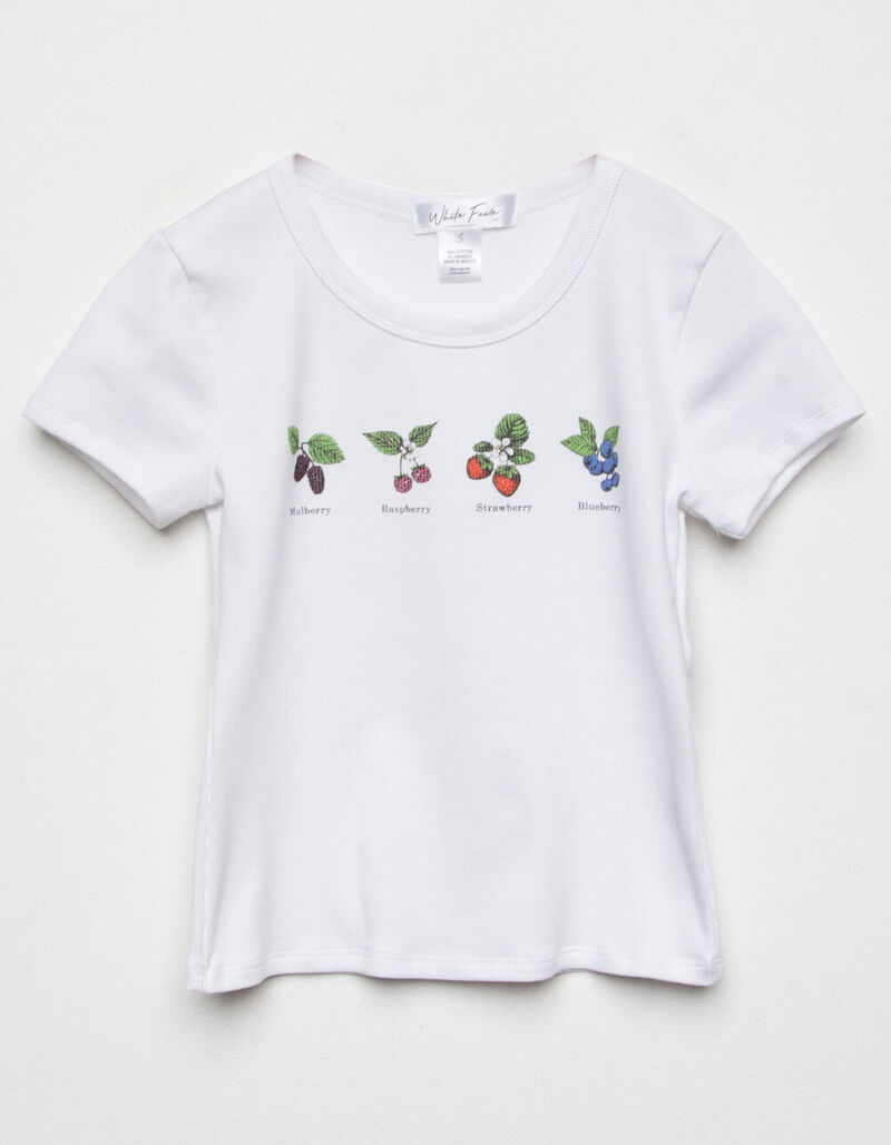 WHITE FAWN Fruit Girls Baby Tee WHITE 373150150