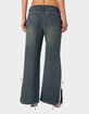 EDIKTED Bow Slitted Vintage Washed Jeans image number 5