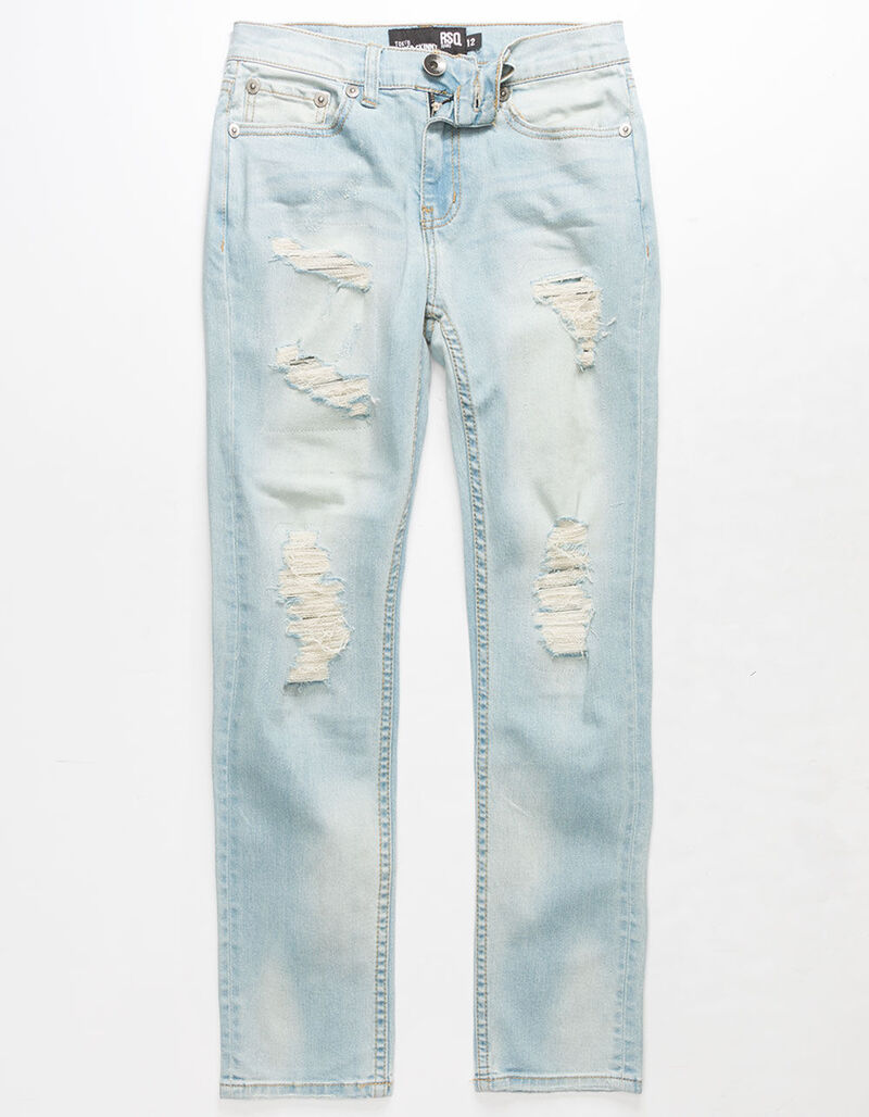 RSQ Boys Super Skinny Ripped Light Wash Jeans - LTWSH - 325034590