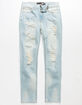 RSQ Boys Super Skinny Ripped Light Wash Jeans image number 5