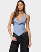 EDIKTED Zenya Backless Cowl Neck Halter Top image number 1