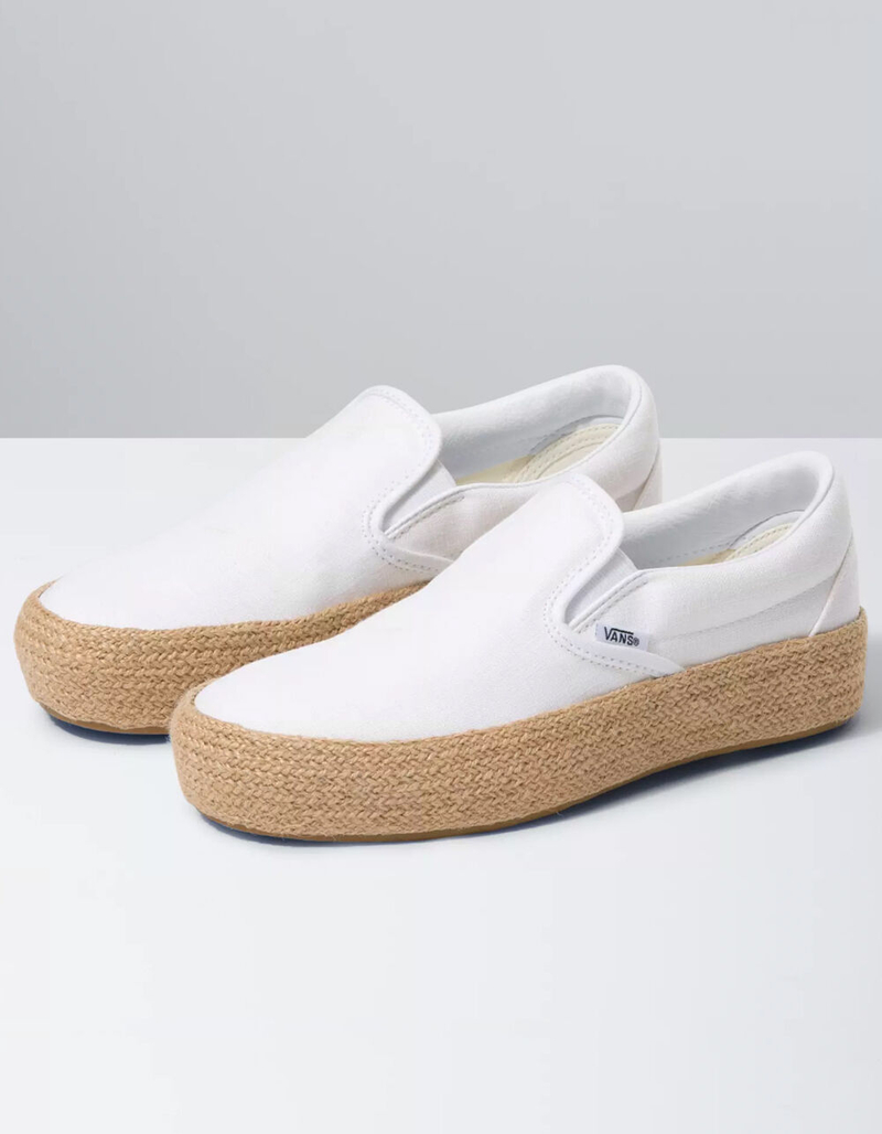 VANS Linen Slip-On Platform Espadrille SF Womens Shoes image number 1