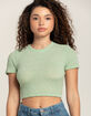 RSQ Womens Texture Baby Tee image number 2