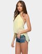 EDIKTED Chiffon Split Open Back Halter Top image number 2