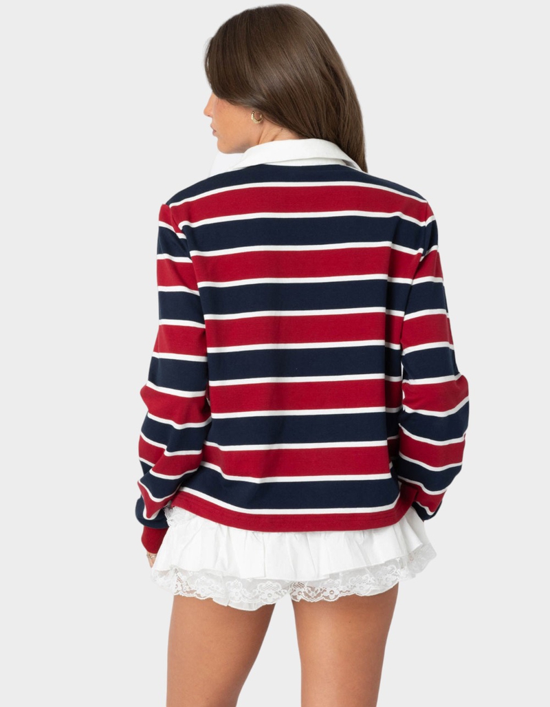 EDIKTED Hanna Striped Collared Shirt image number 3