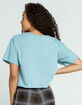 CHAMPION Heritage Womens Light Blue Crop Tee image number 4