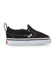 VANS Toddler Canvas Slip-On Black Velcro Shoes image number 4
