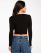 BOZZOLO Womens V-Neck Long Sleeve Tee image number 4