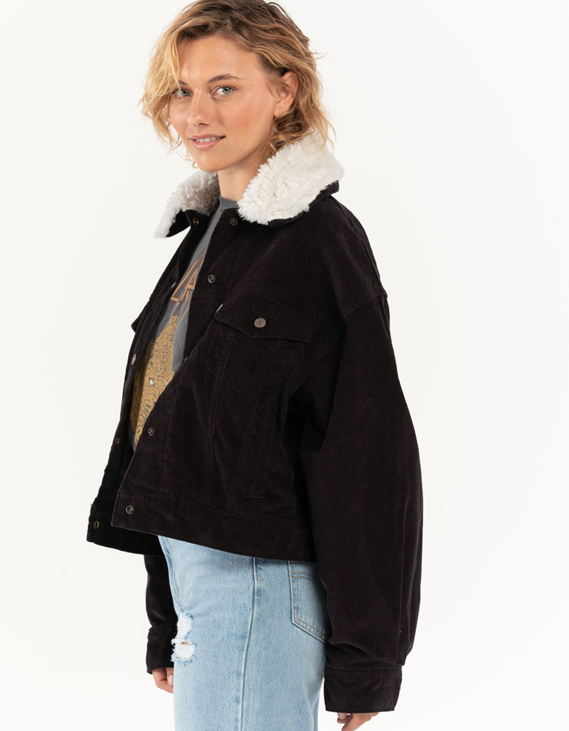 LEVI'S Womens Sherpa Baggy Trucker Jacket image number 1