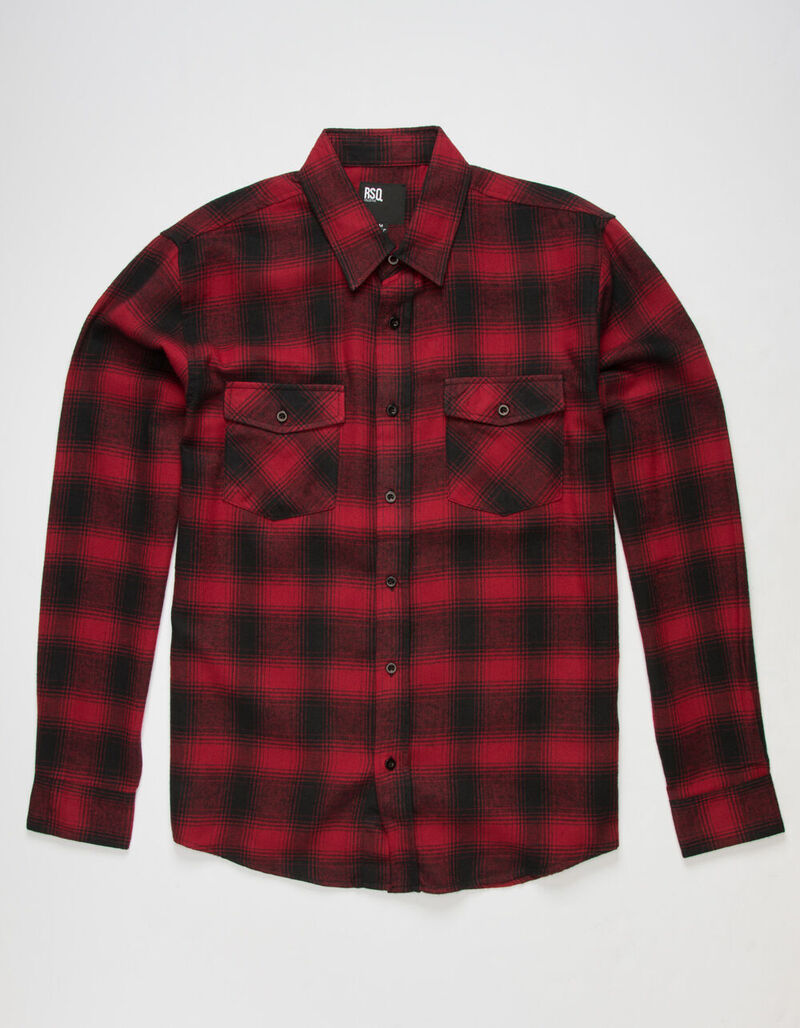 RSQ Freedom Mens Flannel Shirt - RED - 379234300