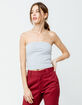 FULL TILT Essentials Heather Gray Womens Tube Top image number 2