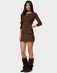 EDIKTED Jadey Boat Neck Mini Dress image number 2