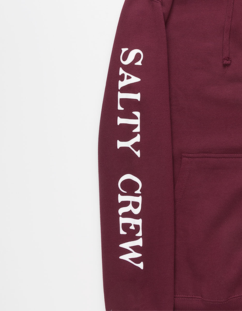 SALTY CREW Bruce Burgundy Mens Hoodie image number 3