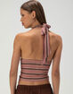 FULL TILT Womens Stripe Halter Top image number 4