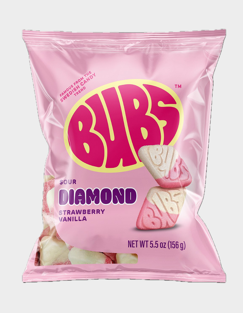 BUBS Sour Diamond Strawberry Vanilla Candy image number 0
