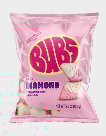 BUBS Sour Diamond Strawberry Vanilla Candy Primary Image