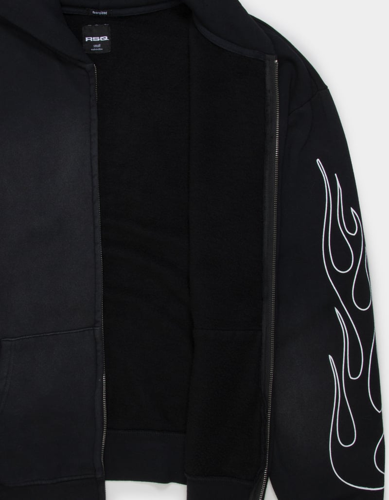 RSQ Mens Oversized Zip-Up Hoodie image number 2