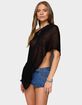EDIKTED Azalia Asymmetric Knit Poncho image number 2