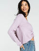 SKY AND SPARROW Cinch Womens Lavender Sweater image number 2