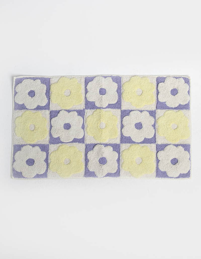 Daisy Checker Bath Mat image number 0